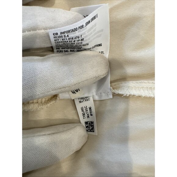 American Eagle Womens White Eyelet Floral Smocked Waist Wrap Dress XLTG - Picture 8 of 11